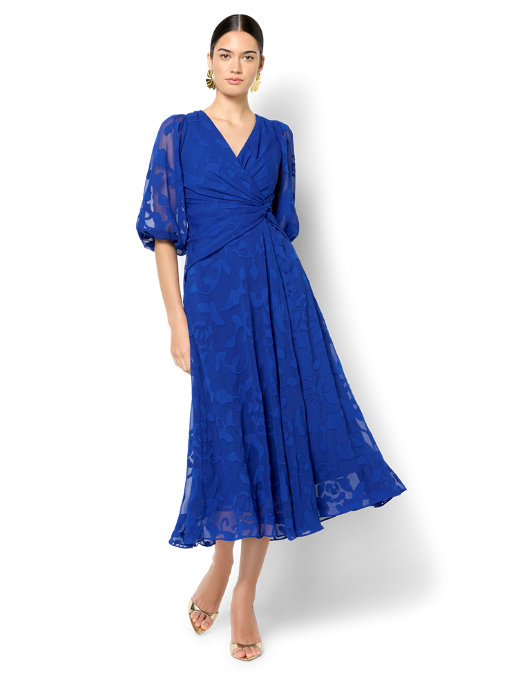 Isla Sapphire Wrap Dress