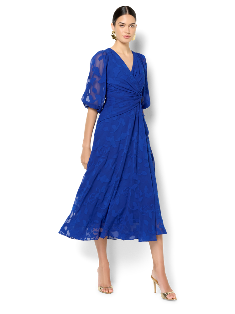 Isla Sapphire Wrap Dress