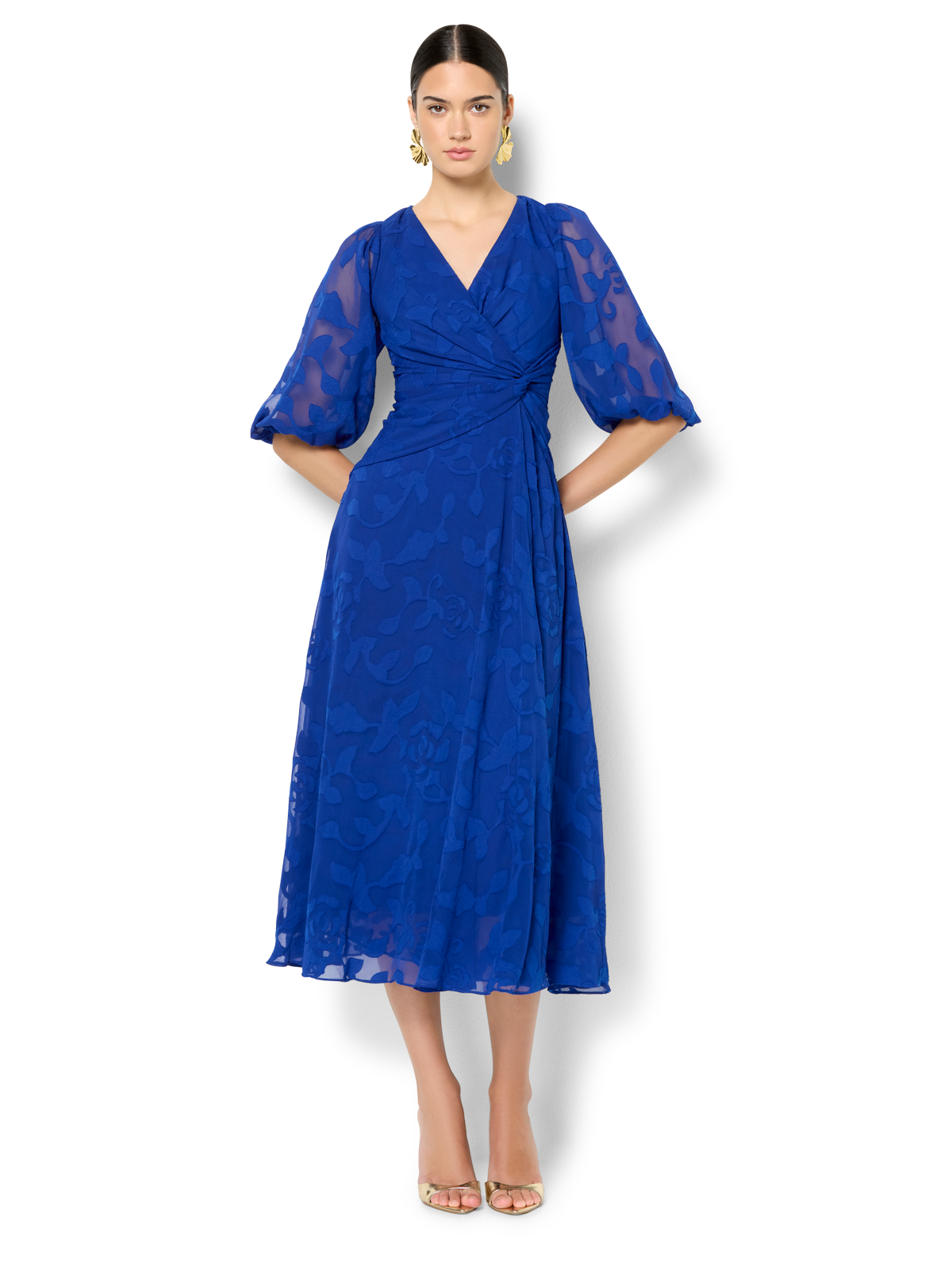 Isla Sapphire Wrap Dress