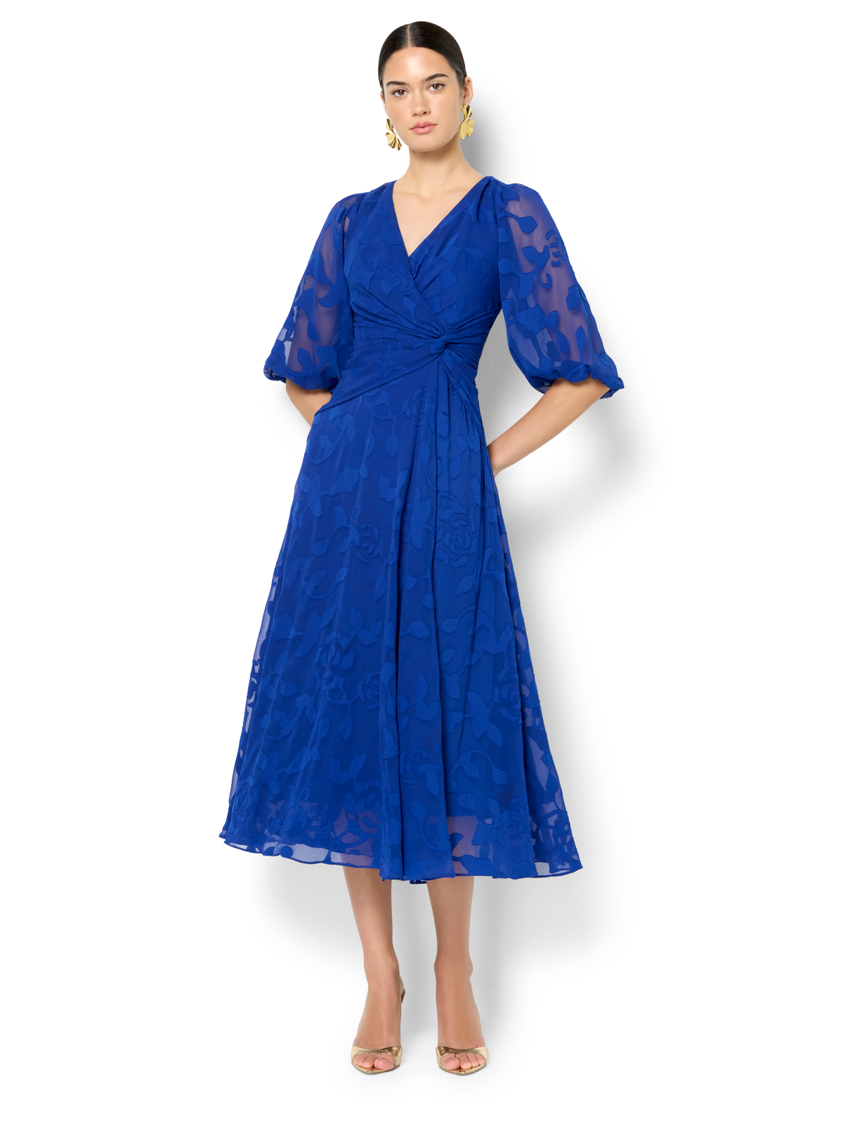 Isla Sapphire Wrap Dress