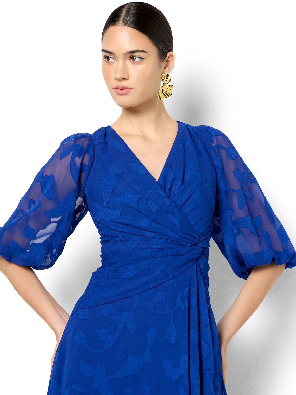 Isla Sapphire Wrap Dress