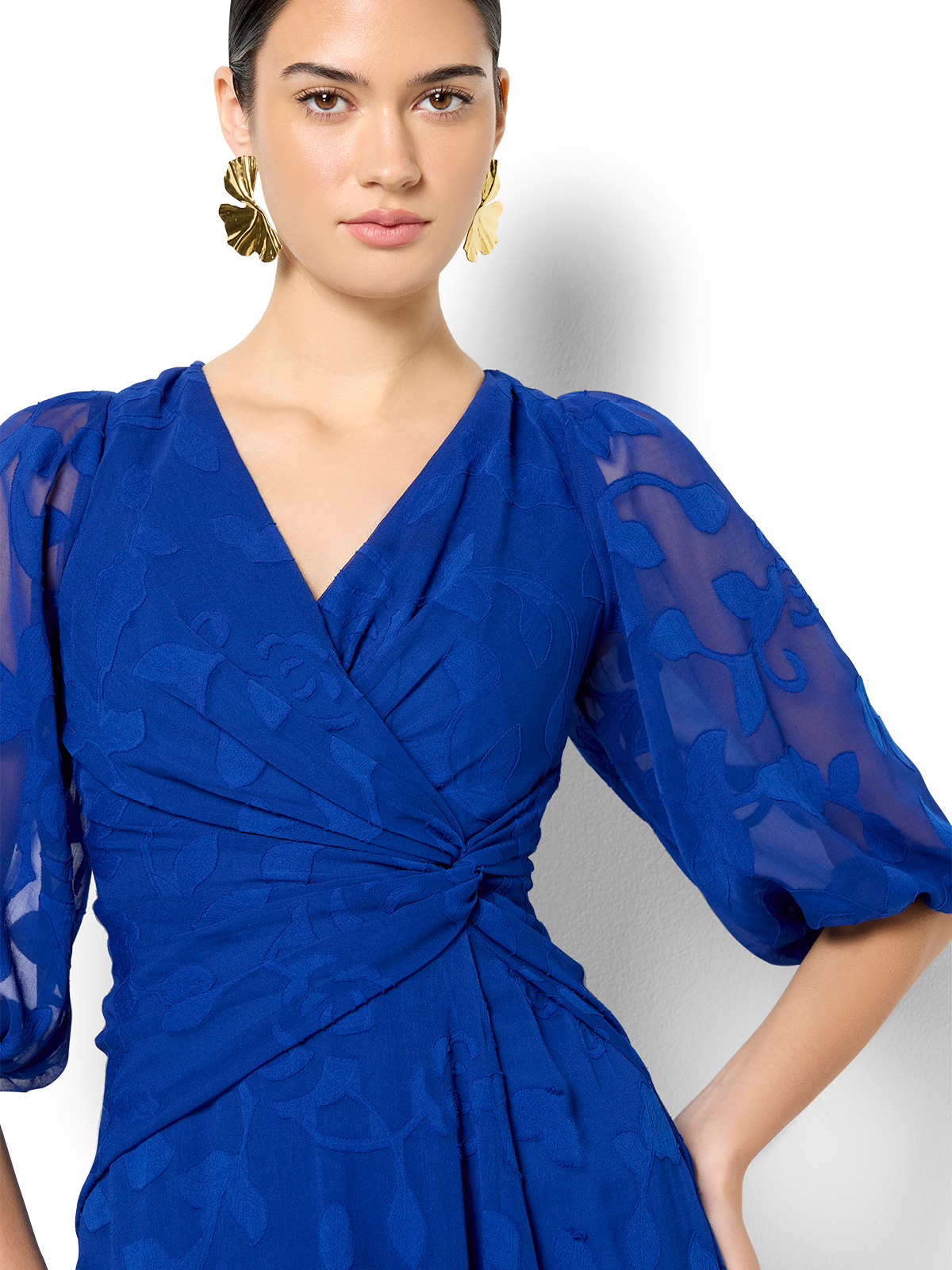 Isla Sapphire Wrap Dress