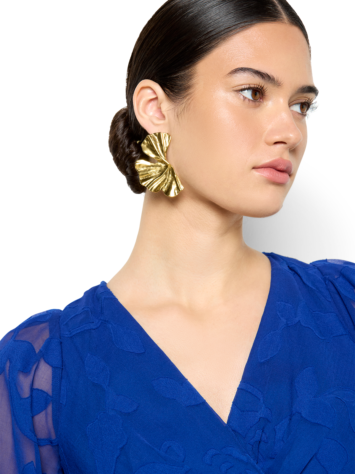 Magnolia Gold Floral Earrings