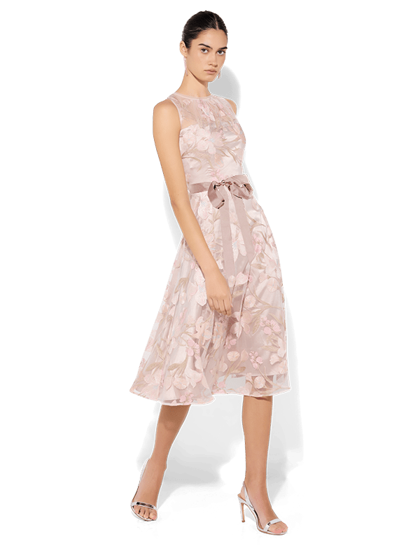 Jean Petal Embroidered Dress by Montique