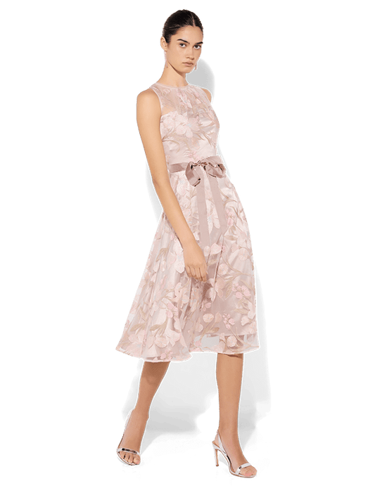 Jean Petal Embroidered Dress by Montique