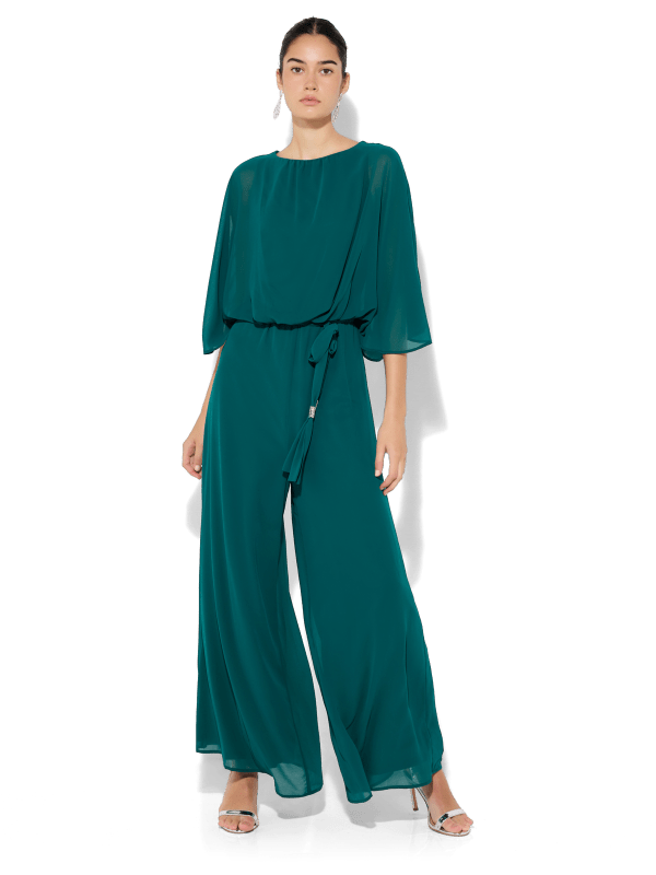 Lucien Emerald Chiffon Jumpsuit by Montique