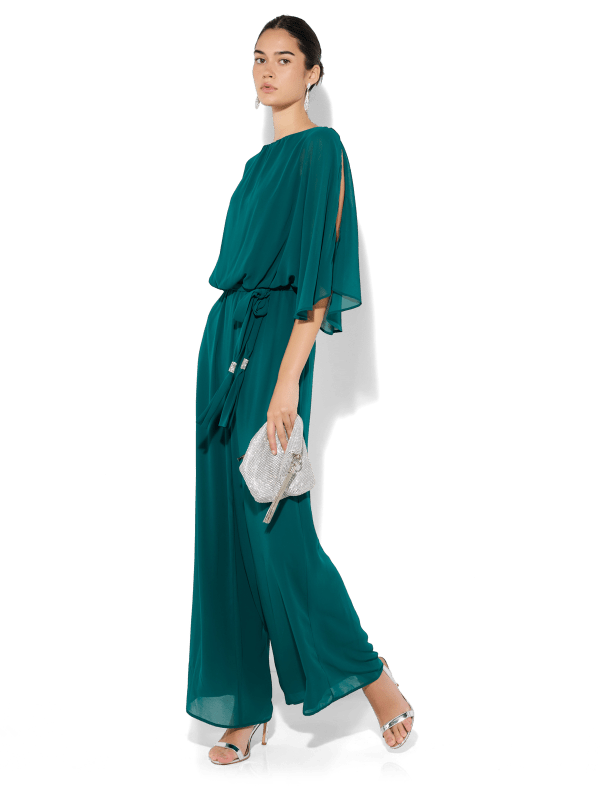 Lucien Emerald Chiffon Jumpsuit by Montique