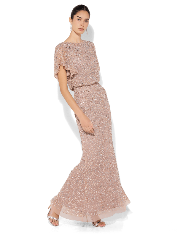 Manon Petal Beaded Gown by Montique