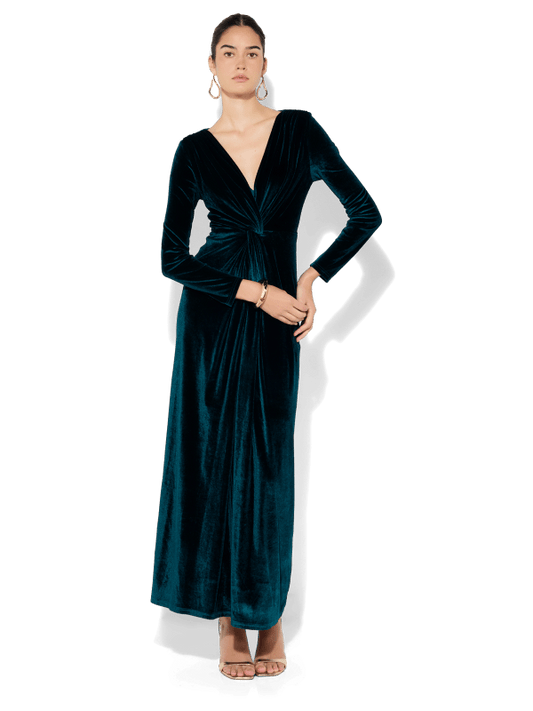 Mercy Emerald Velvet Dress by Montique