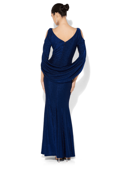 Peta Sapphire Lurex Gown by Montique