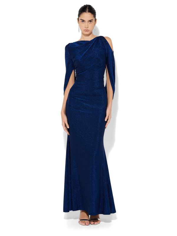 Peta Sapphire Lurex Gown by Montique