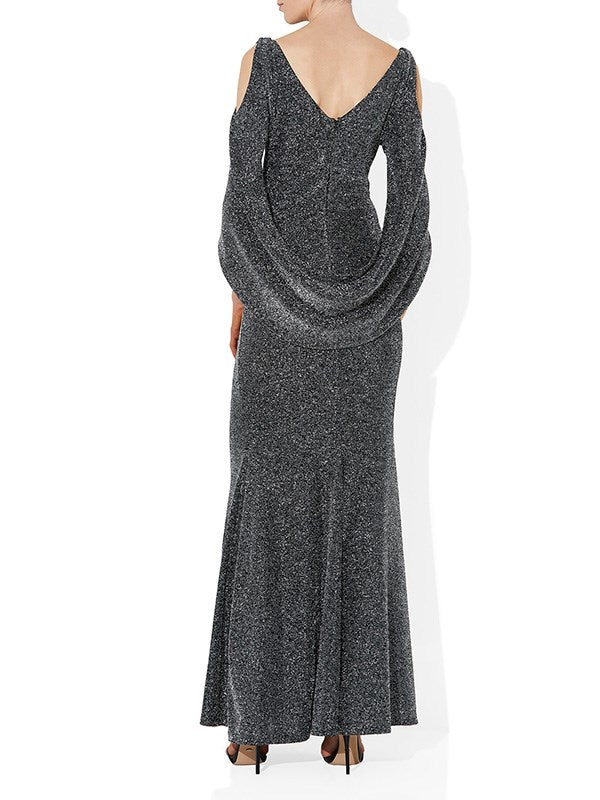 Peta Silver Lurex Gown by Montique