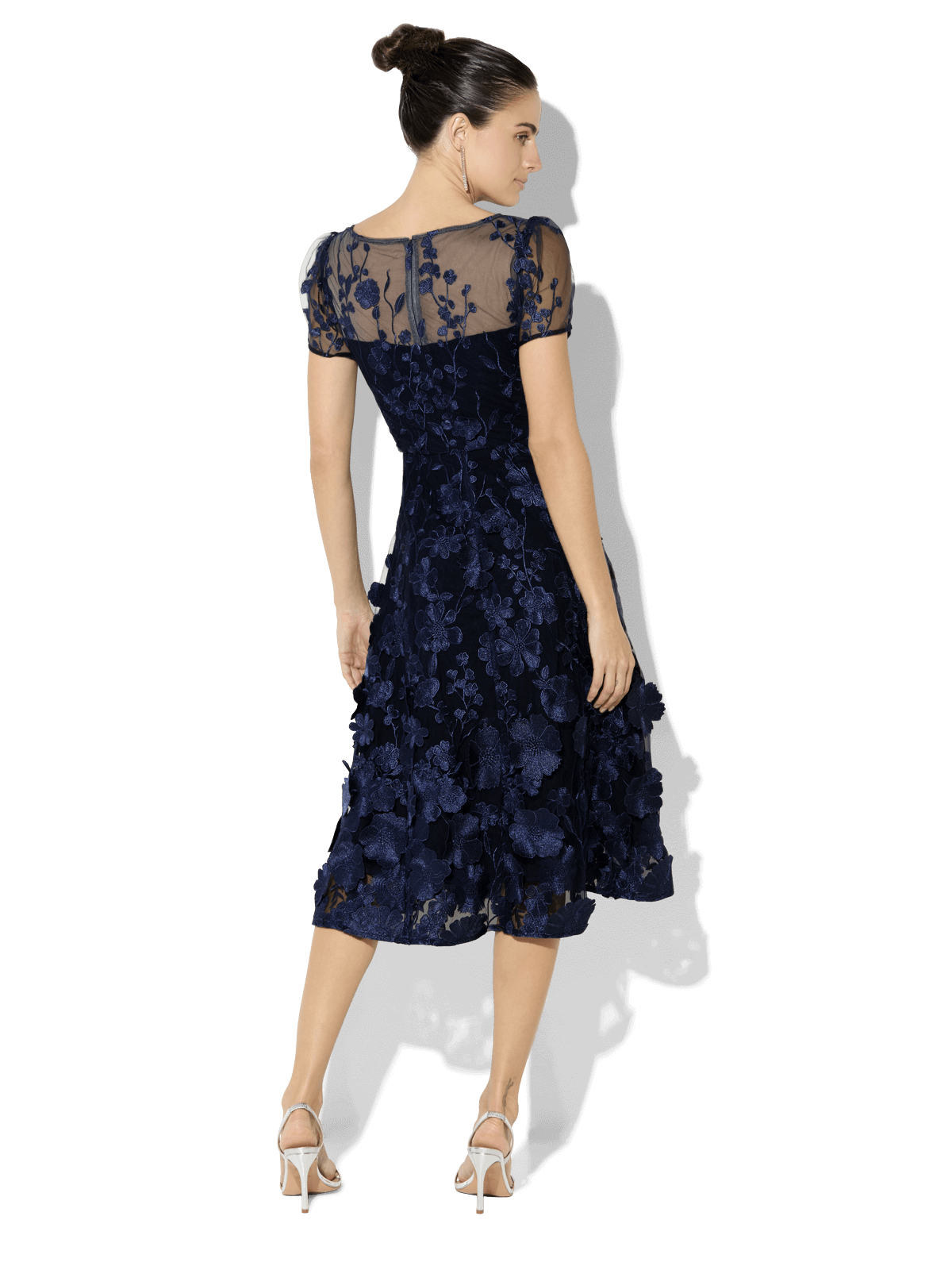 Reece Navy Embroidered Dress