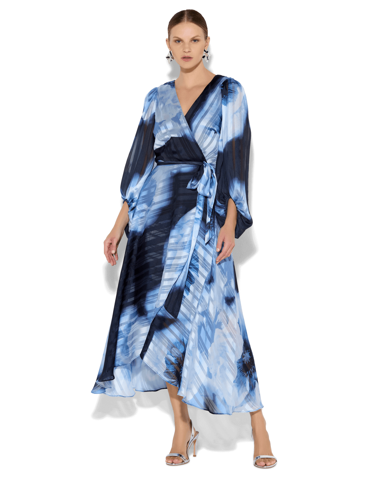 Salina Sky Blue Printed Dress