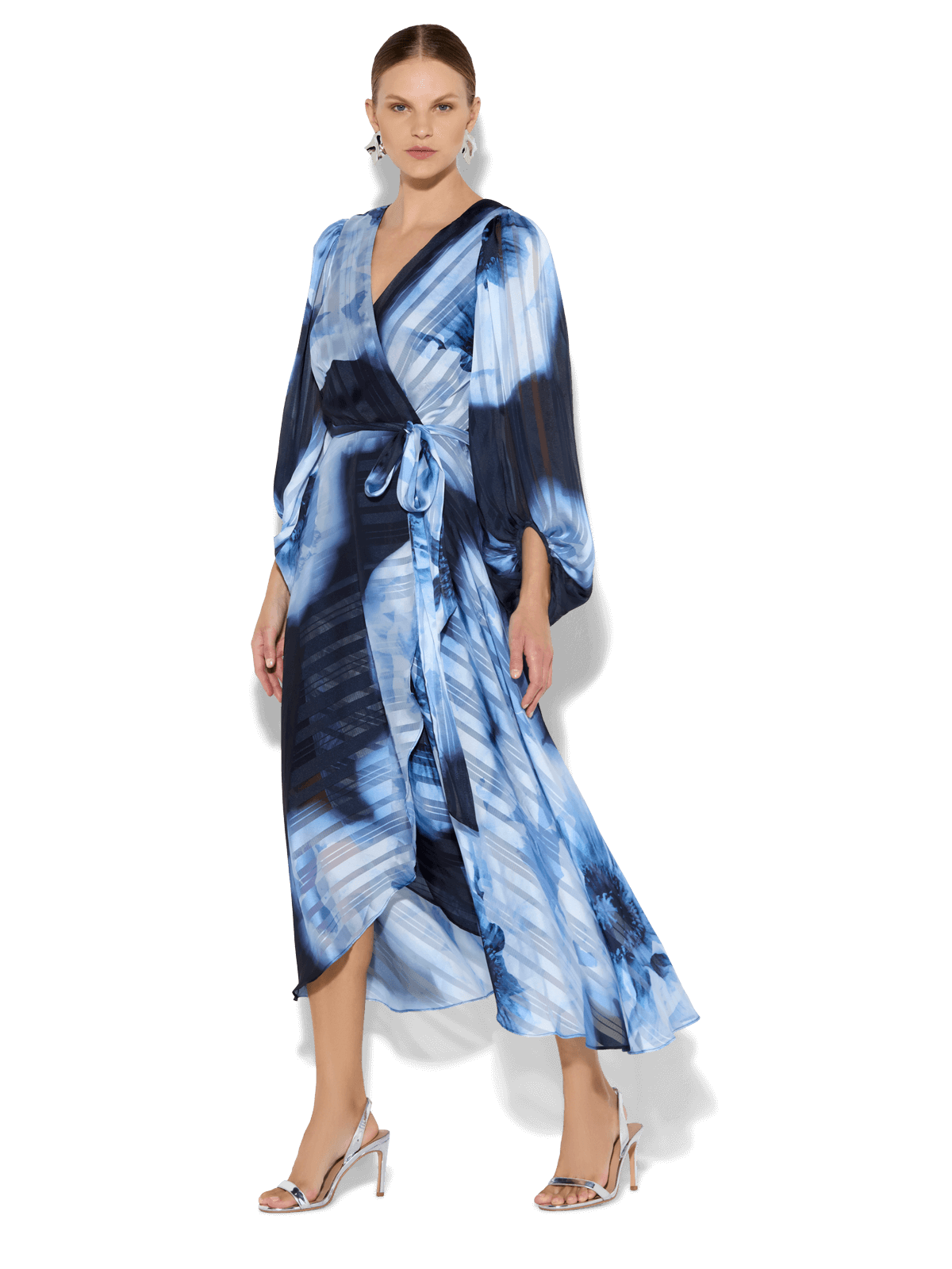 Salina Sky Blue Printed Dress