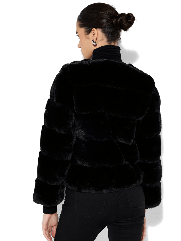 Teddi Black Fur Coat by Montique