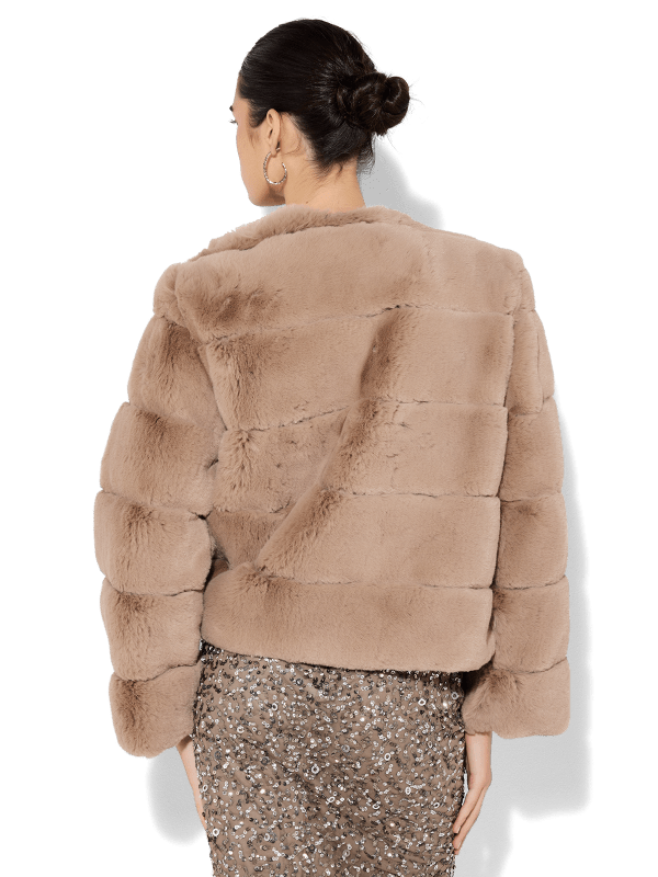 Teddi Latte Fur Coat by Montique