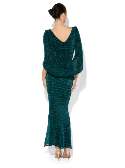 Vivian Emerald Metallic Gown by Montique