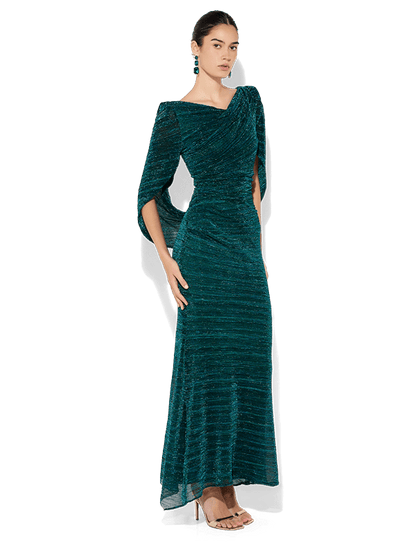 Vivian Emerald Metallic Gown by Montique