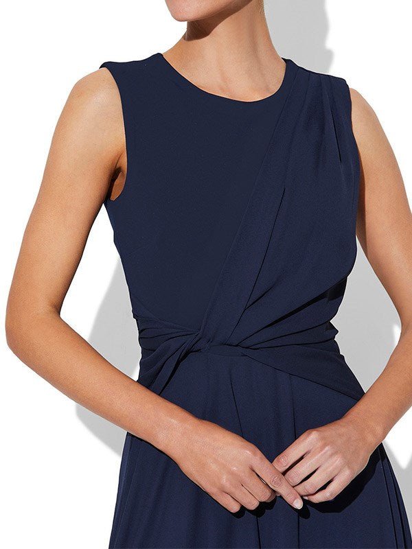 Allora Navy Chiffon Dress by Montique