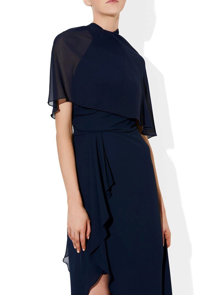 Anastasia Navy Chiffon Wrap by Montique