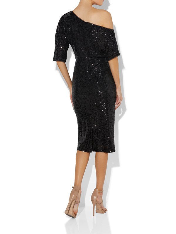 Apollo Black Sequin Dress by Montique