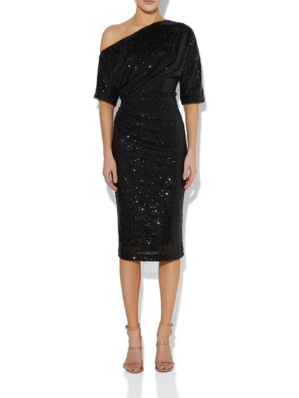 Apollo Black Sequin Dress by Montique