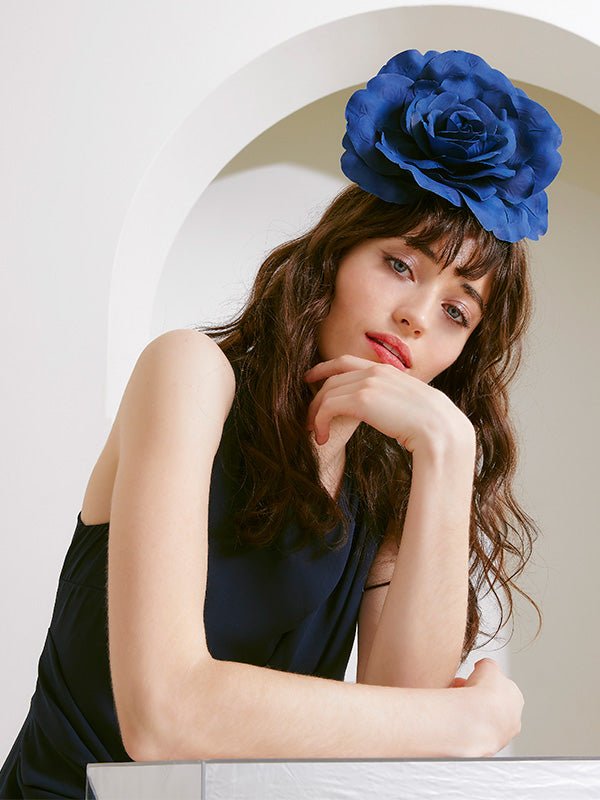 Camilla Navy Headpiece by Montique