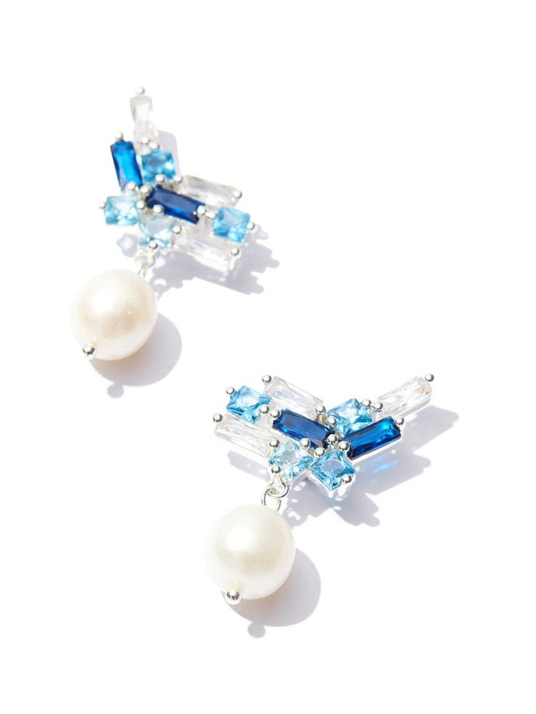 Essex Blue Earrings by Montique