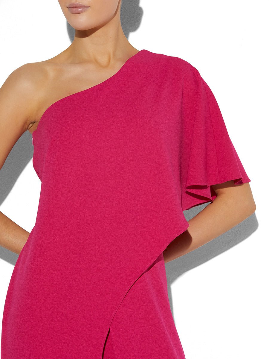 Harper Hot Pink One Shoulder Jumpsuit by Montique