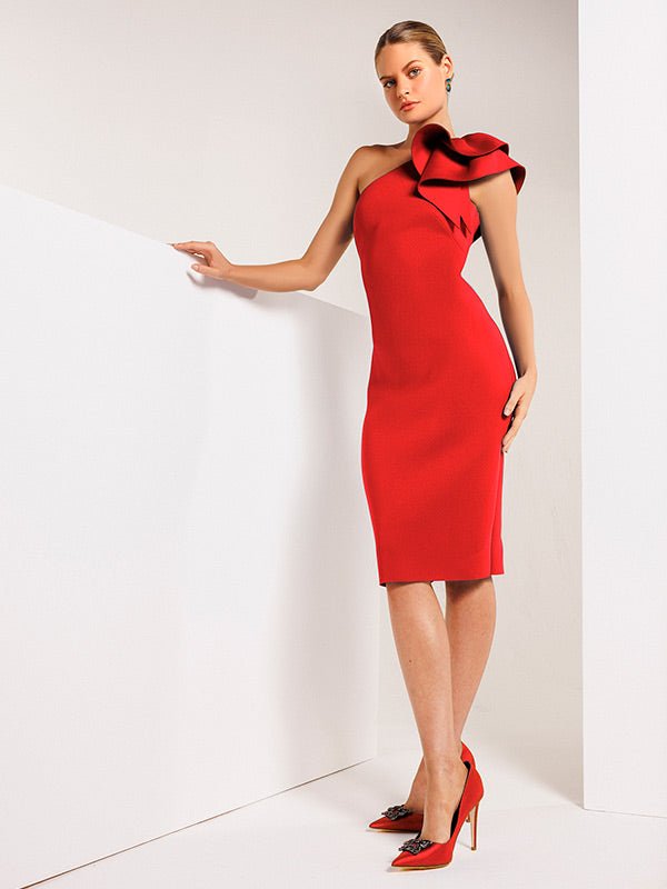 Jamie Tangerine Cocktail Dress by Montique