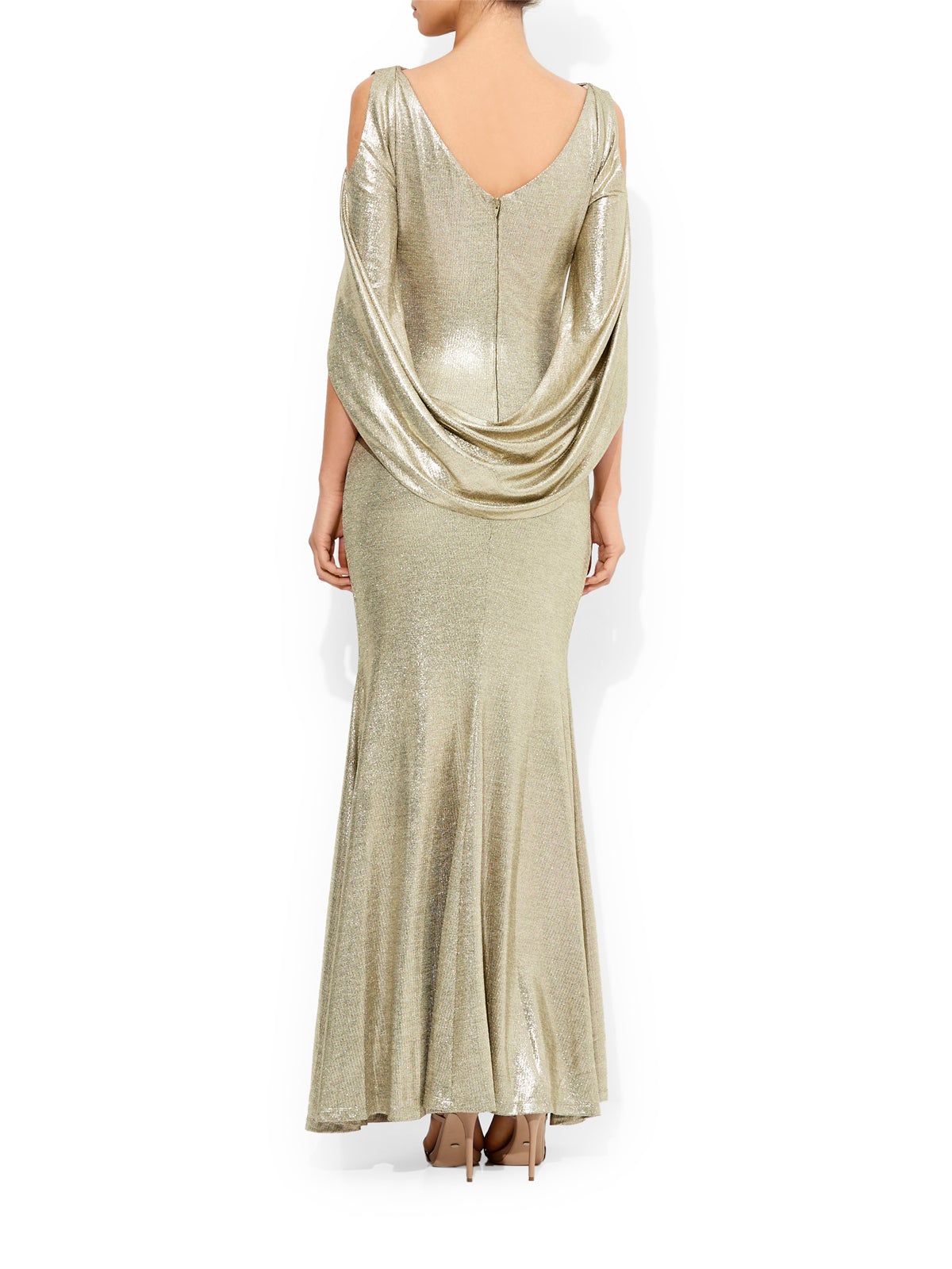 Lana Gold Metallic Gown by Montique