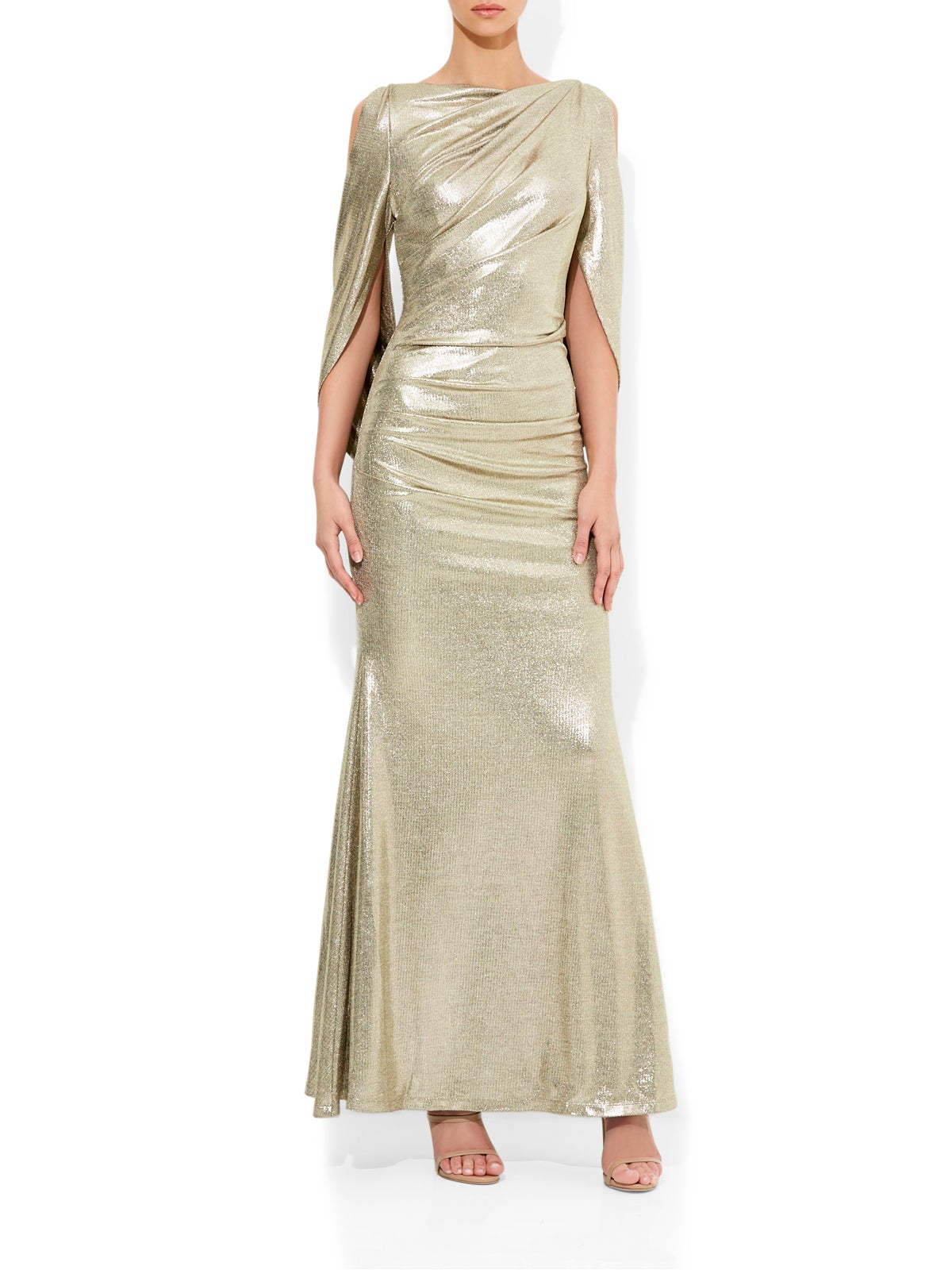 Lana Gold Metallic Gown by Montique