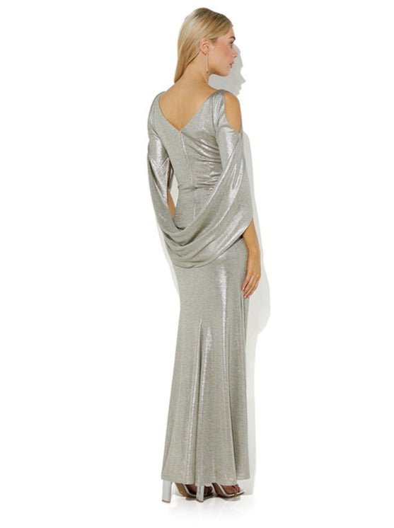 Lana Mink Metallic Gown by Montique