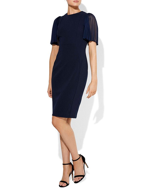 Layne Navy Crepe Dress by Montique