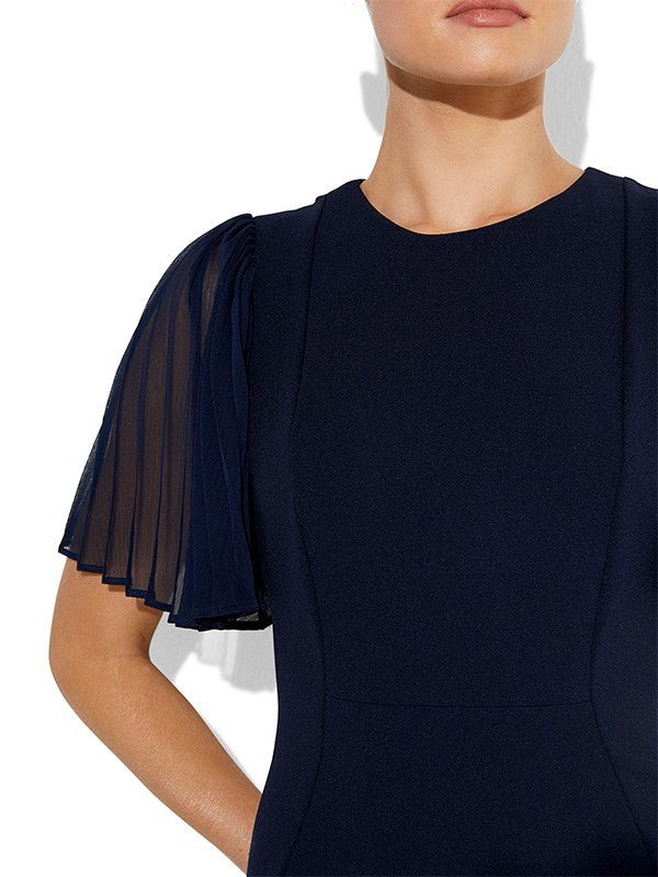 Layne Navy Crepe Dress by Montique