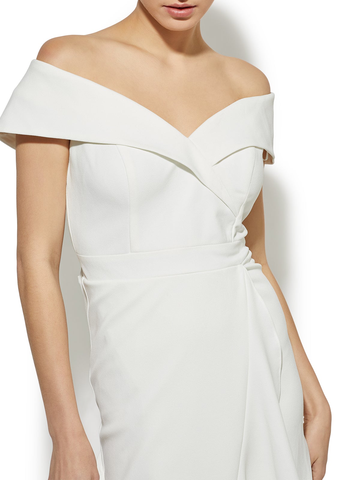 Lola Ivory Stretch Crepe Gown by Montique