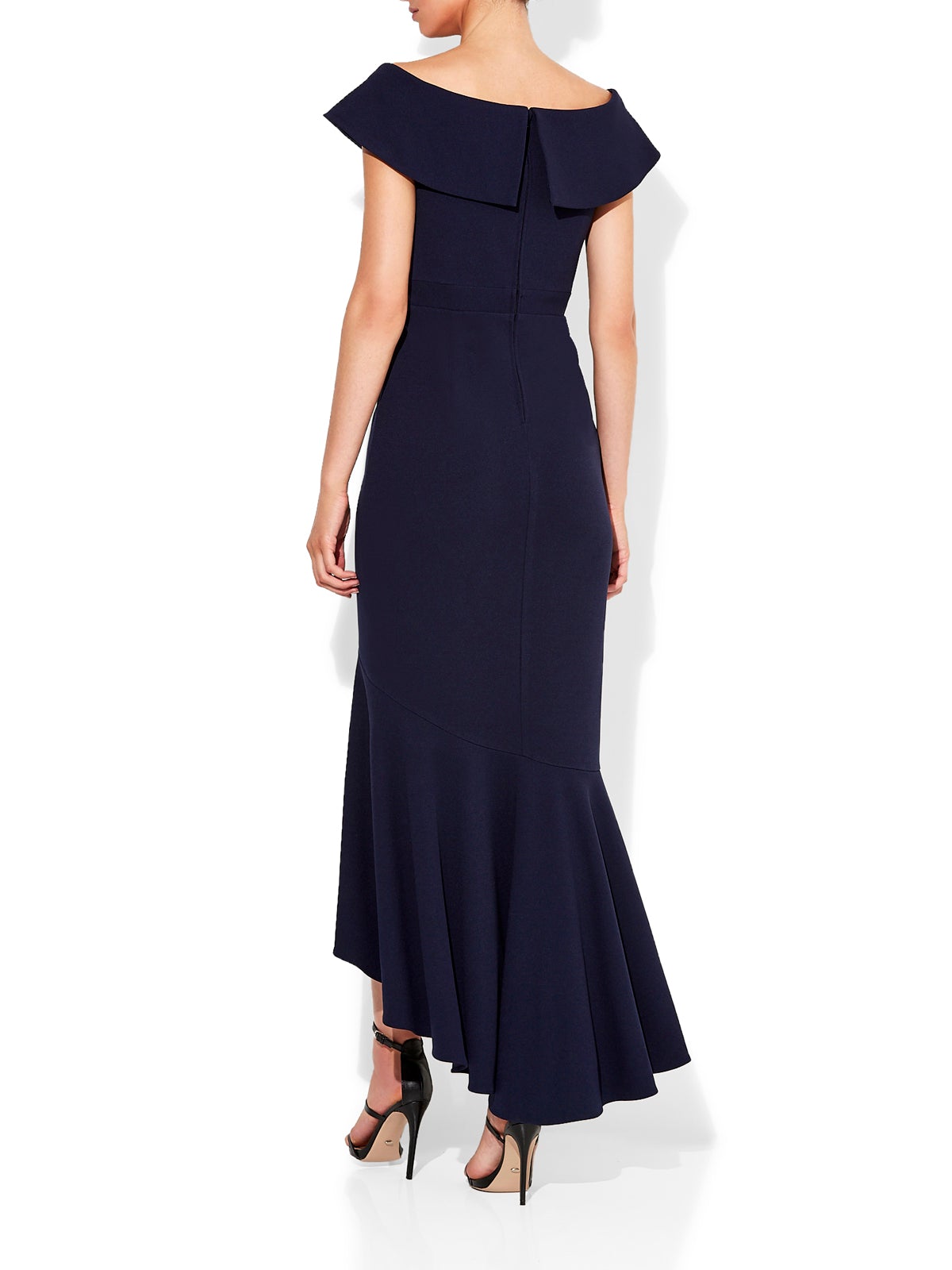 Lola Navy Stretch Crepe Gown by Montique