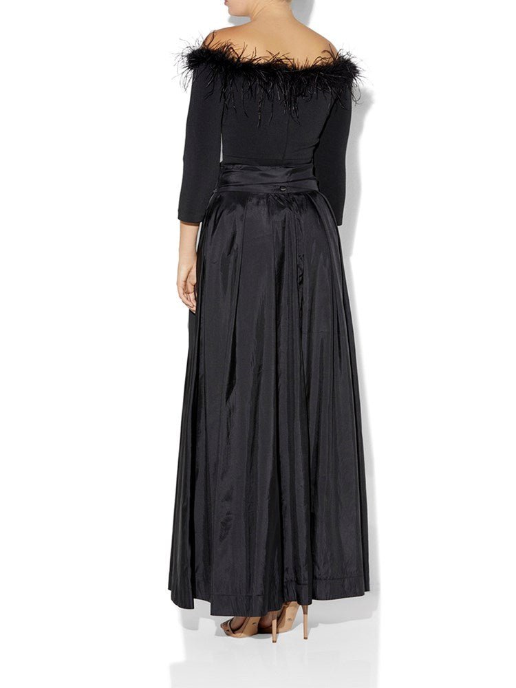 Lux Black Taffeta Skirt by Montique