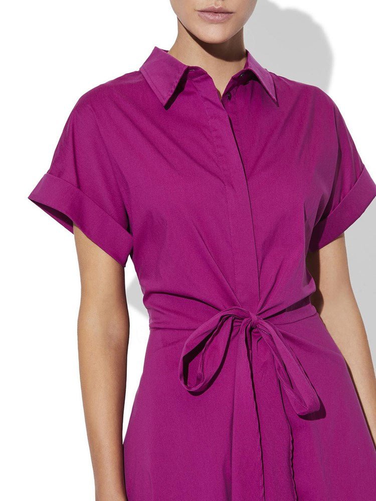 Maddox Pink Shirt Dress by Montique