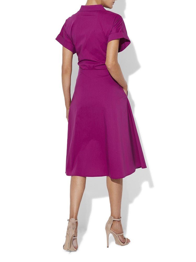 Maddox Pink Shirt Dress by Montique