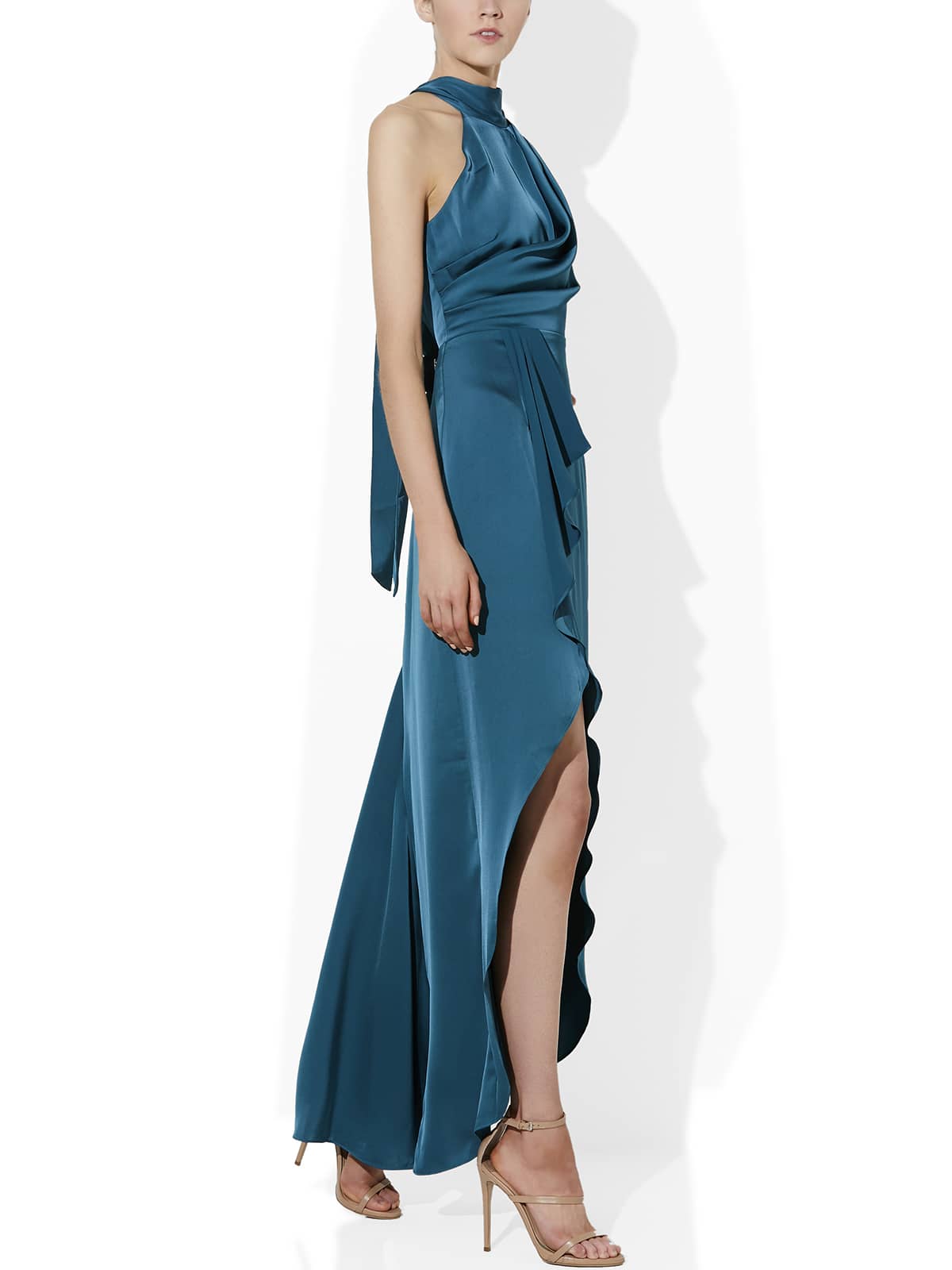 Nadine Emerald Halter Gown by Montique