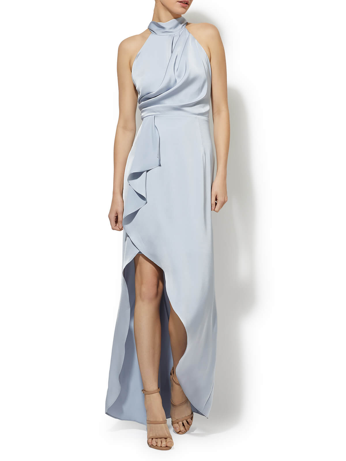 Nadine Sky Blue Halter Gown Montique Nadine Sky Blue Halter Gown Montique