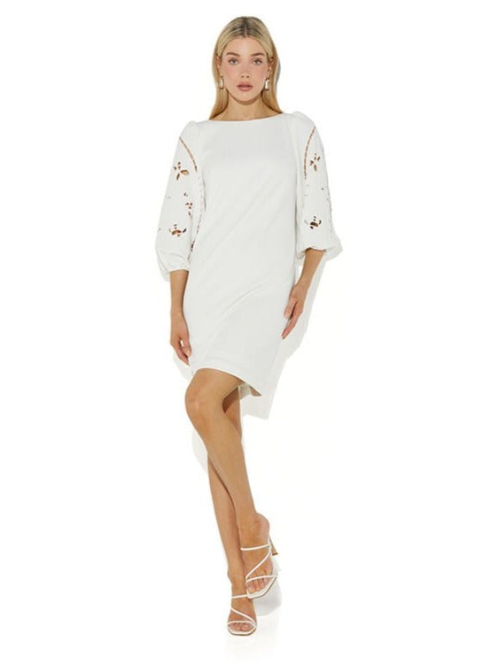 Annie White Shift Dress Online Exclusive Montique Clothing
