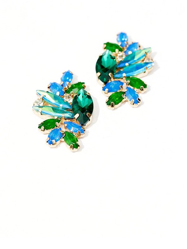 Reni Blue Earrings by Montique