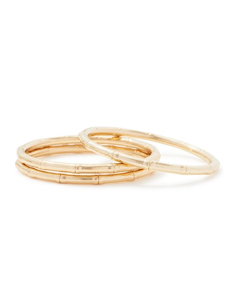 Rocco Gold Bangle Set by Montique