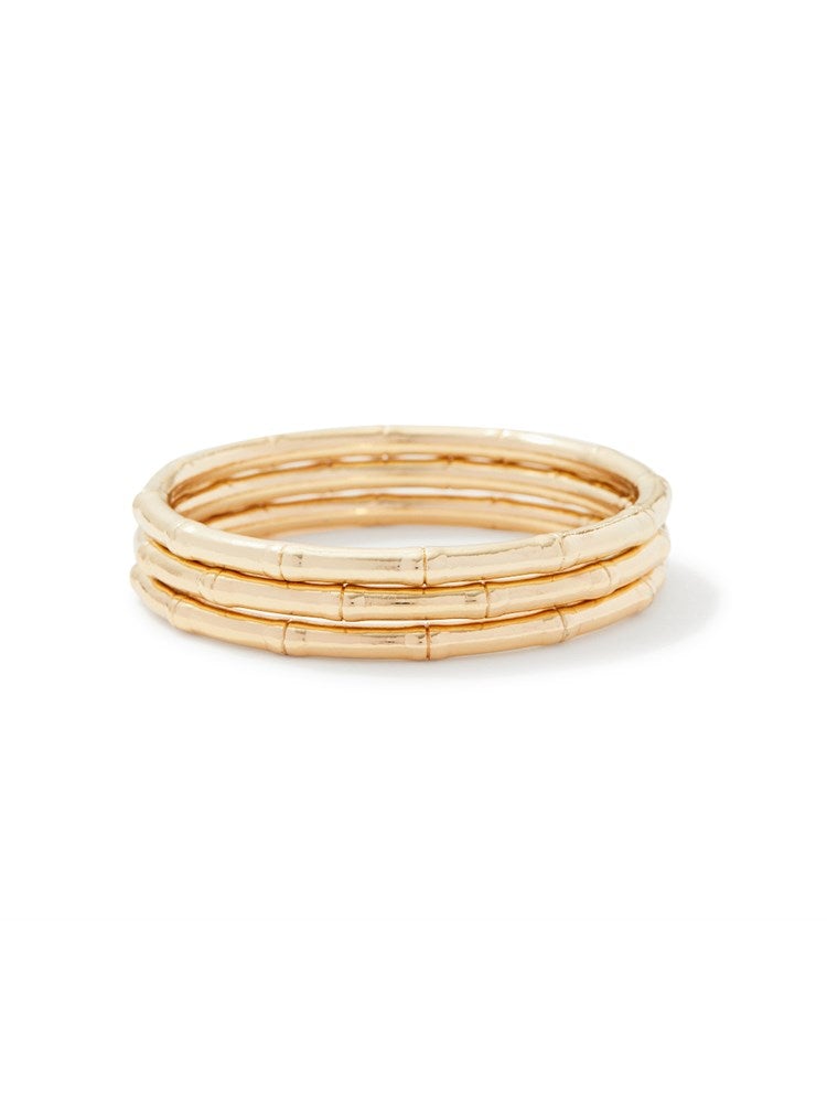 Rocco Gold Bangle Set by Montique
