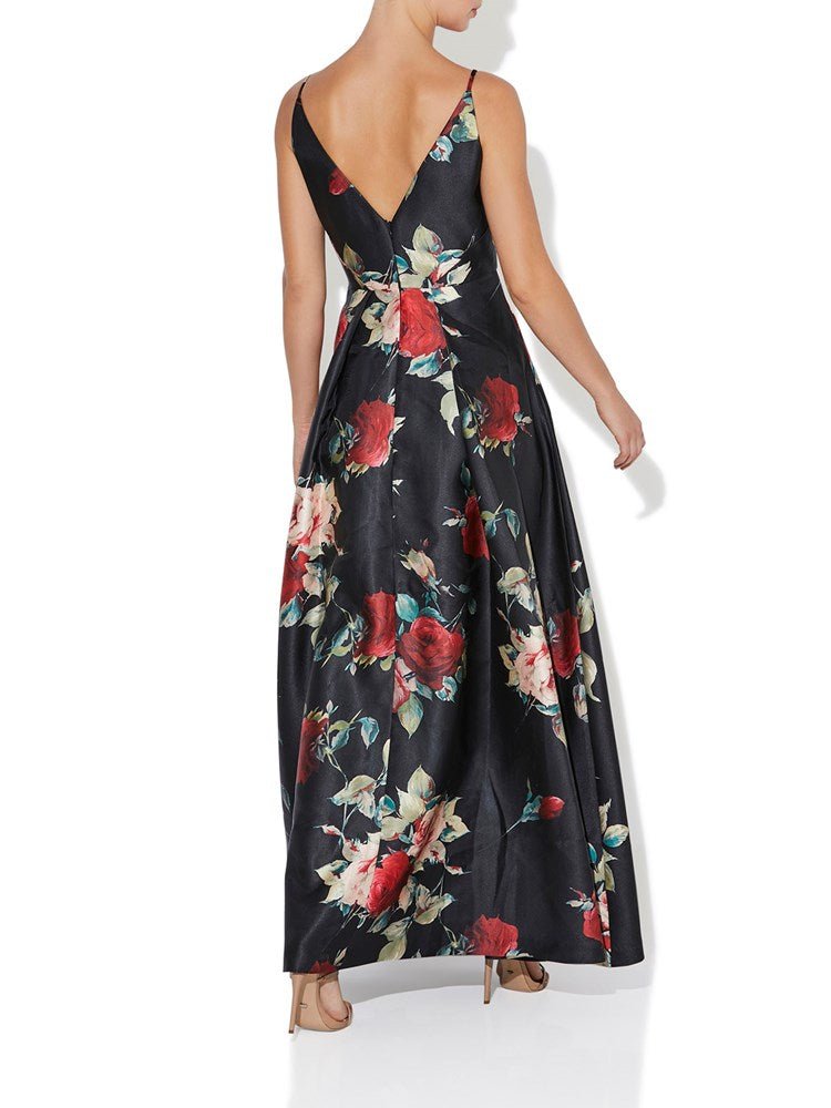 Rosetta Rose Print Gown by Montique