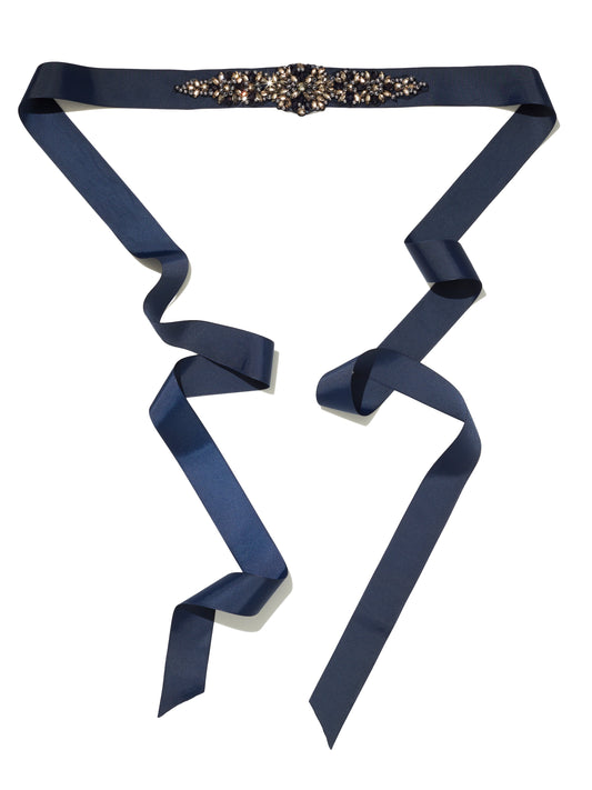 Tara Beaded Ribbon Belt by Montique