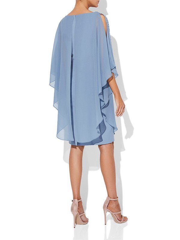 Trixie Sky Blue Chiffon Dress by Montique
